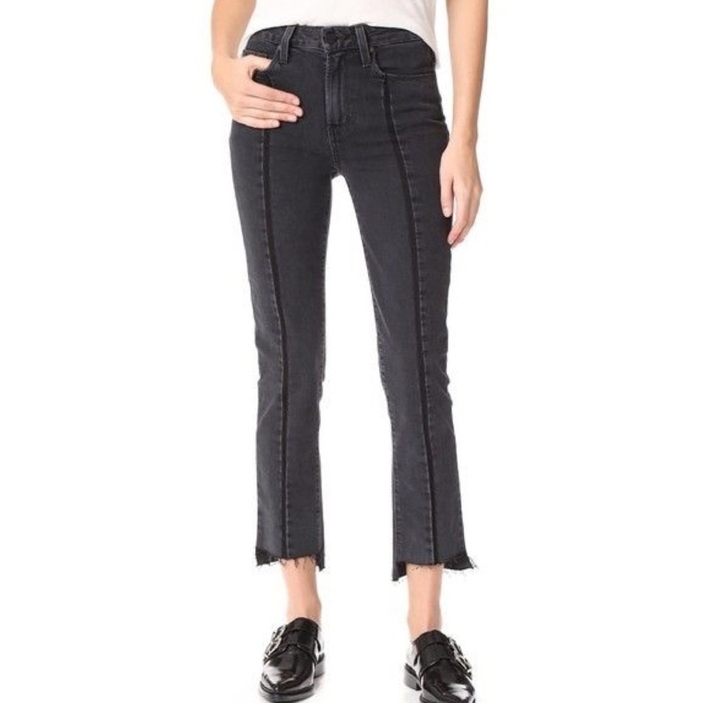 Paige Julia uneven raw hem skinny jeans